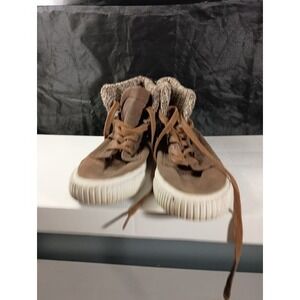 Canvas High Top Sneakers with Fold Over Knit Cuff Casual Shoes